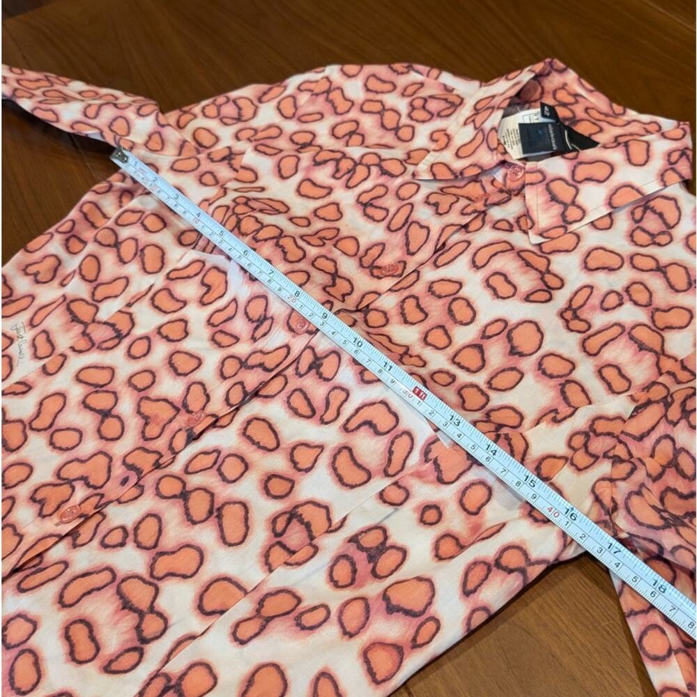 Just Cavalli Red/Orange Long Sleeve Button Down Cotton Shirt, size IT42/US6/M - Picture 7 of 11